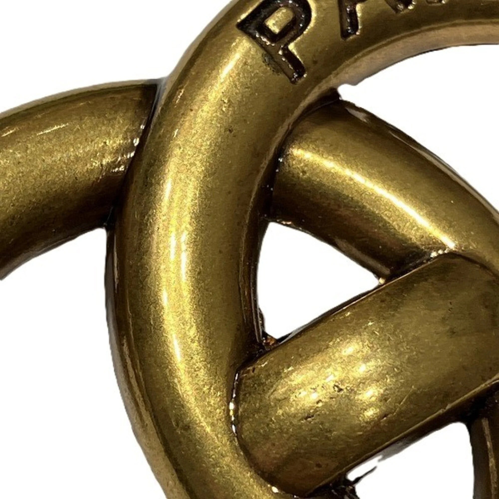 CHANEL Gold Logo Brooch - Picture 6 of 9